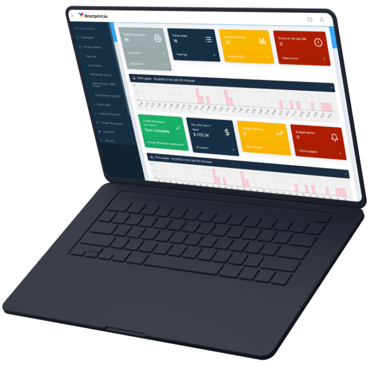 Saas cloud print management